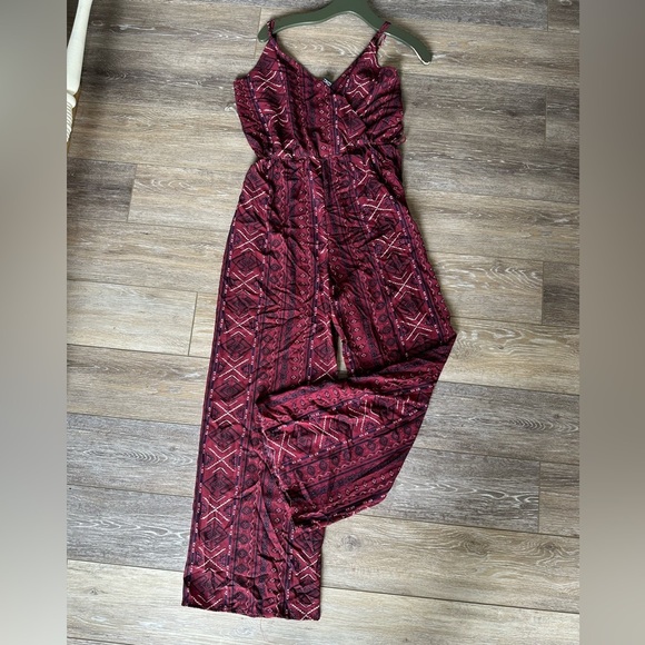 Rue21 Pants - 🛍️ Rue 21 maroon , blue, white wide leg jumpsuit. Never worn. Excellent /con.